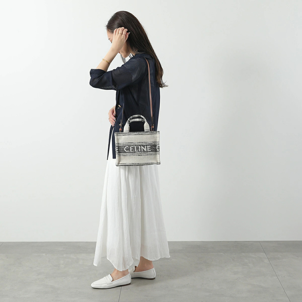 Celine Cabas Tote Bag Shoulder Stripe
